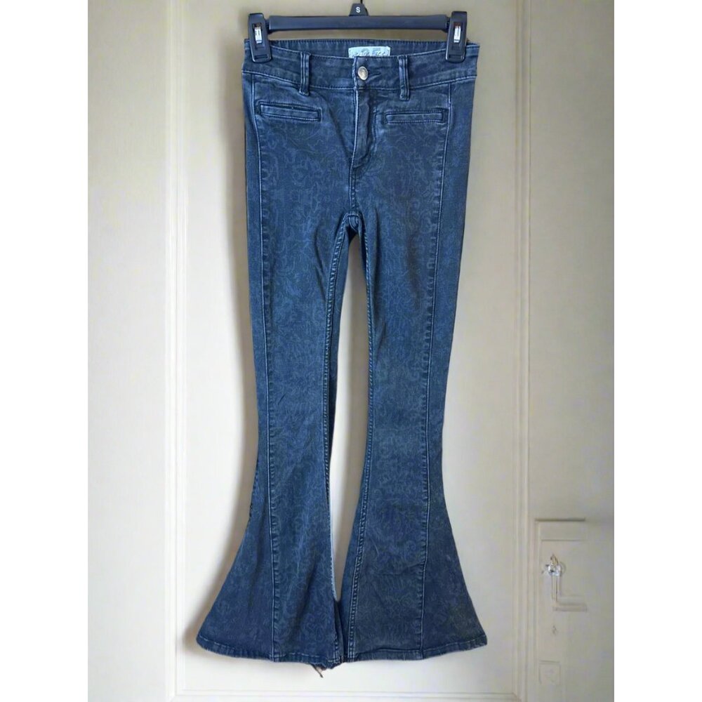 Free People Black Flared Jeans